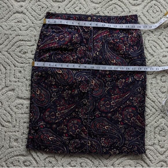 Tommy HILFIGER Velvet Paisley Pencil Skirt Size 4 @V - Picture 8 of 11